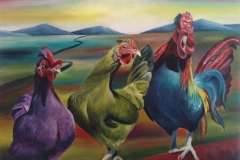 Cock-Walk_2019_70x80_Oel_auf_Leinwand