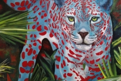 Lady-Jaguar-auf-der-Pirsch-2020-50x60-Oel-auf-Leinwand