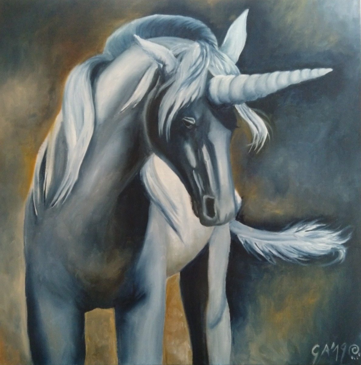 la_licorne_2019_50x50_Oel_auf_Leinwand